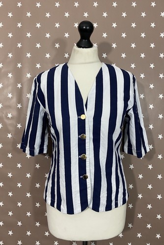 Striped vintage blouse jacket - blouse,